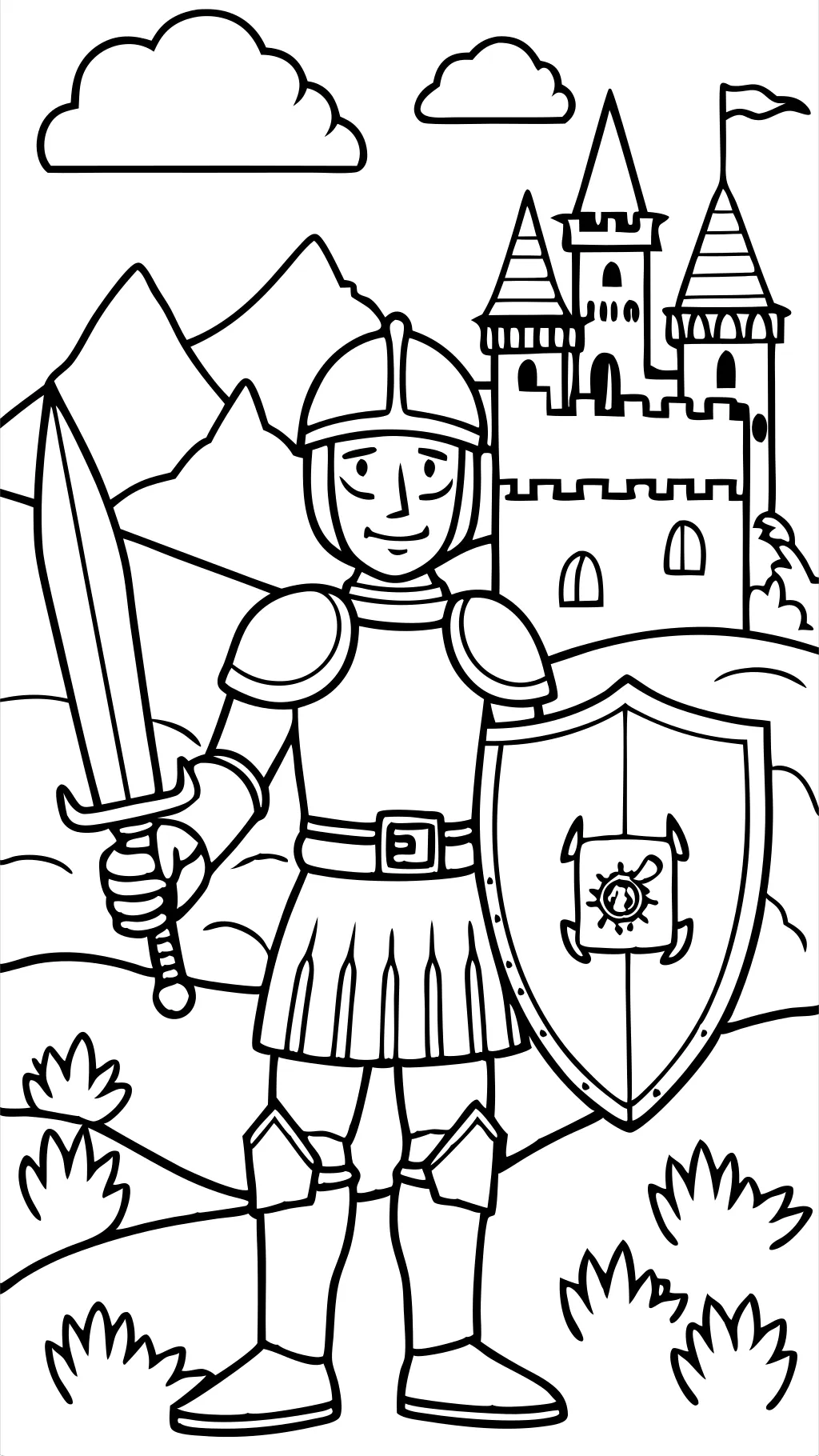 coloriages de chevaliers